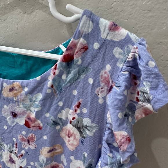 Posh Peanut Samantha Basic Ruffled Capsleeve Hi Low Dress - Picture 2 of 6